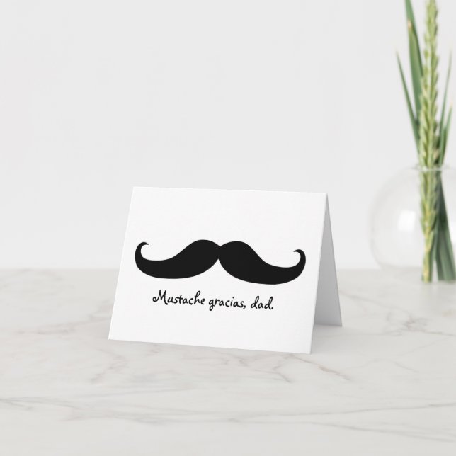 Moustache Father's Day or Birthday Card (Front)