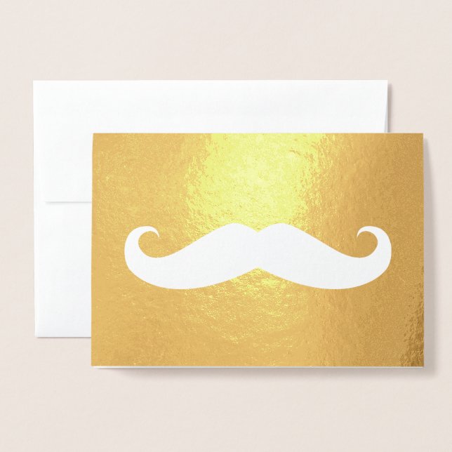 Moustache Foil Card (Front With Envelope)