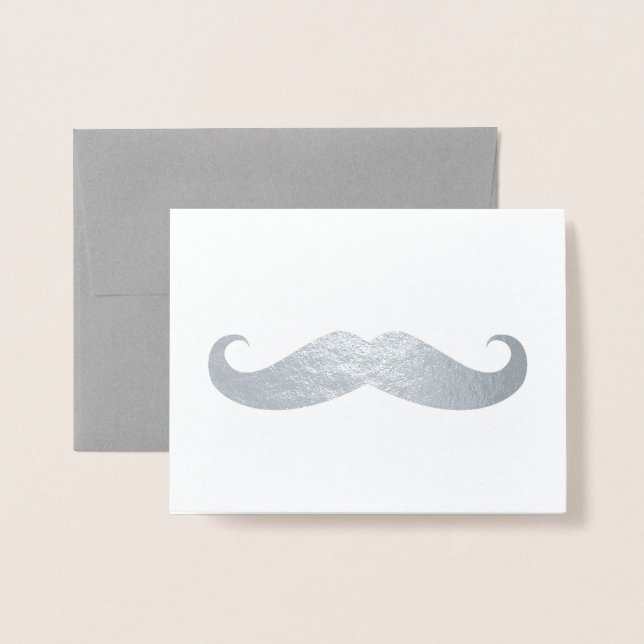 Moustache Foil Card (Front With Envelope)