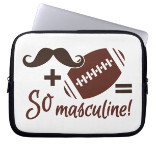 Moustache & Football laptop sleeve