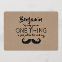 Moustache Funny Groomsman or Best Man Proposal