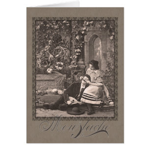 Moustache Funny Romantic Antique Postcard