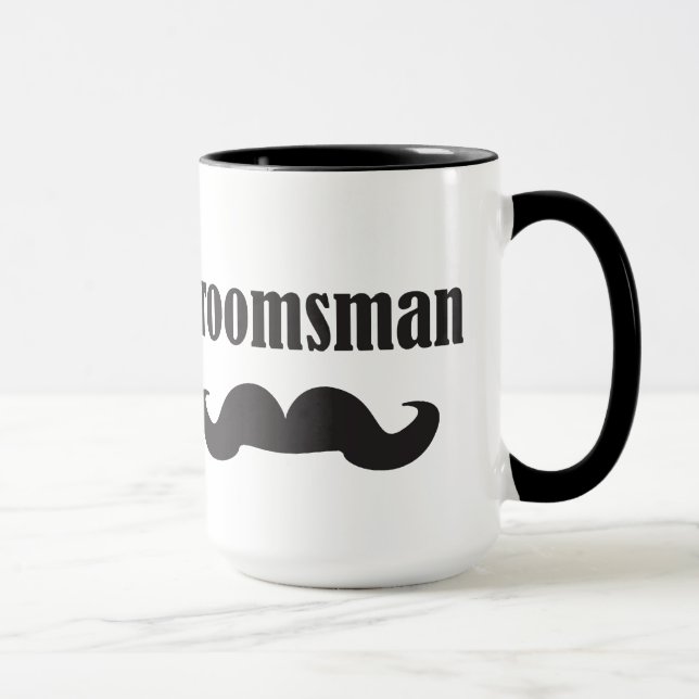 Moustache Groomsman Mug (Right)