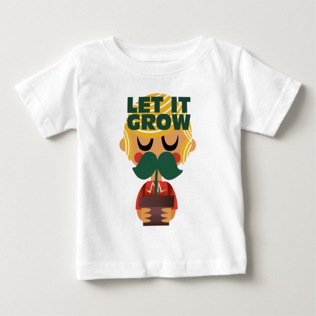 Moustache Growth Adventure Baby T-Shirt (Front)