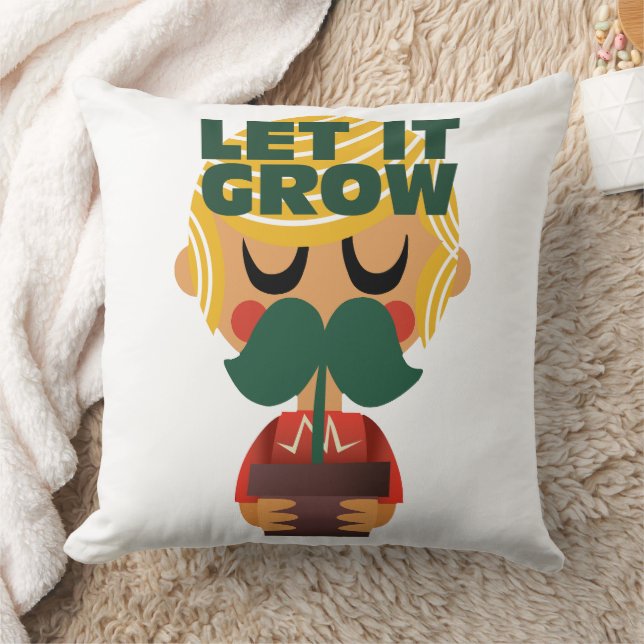 Moustache Growth Adventure Cushion (Blanket)