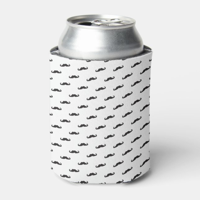 Moustache hipster pattern 2 can cooler (Can Front)