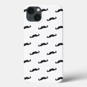 Moustache hipster pattern 2 iPhone 13 case