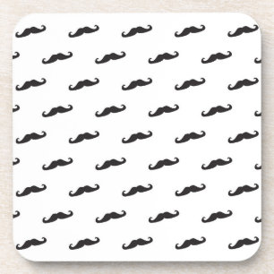 Moustache hipster pattern 2 coaster