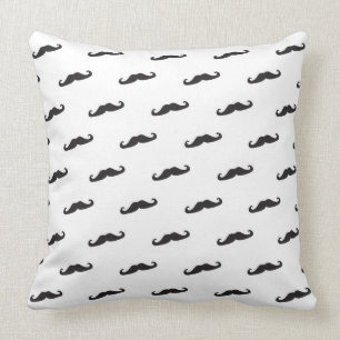 Moustache hipster pattern 2 cushion