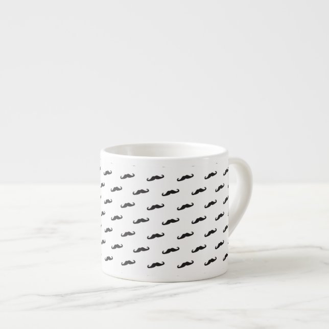 Moustache hipster pattern 2 espresso cup (Front Right)