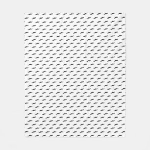 Moustache hipster pattern 2 fleece blanket