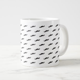 Moustache hipster pattern 2 large coffee mug