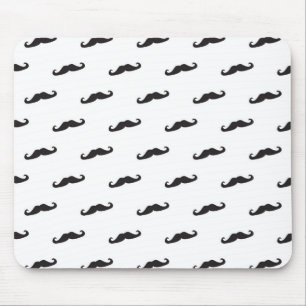 Moustache hipster pattern 2 mouse pad