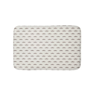 Moustache hipster pattern 3 bath mat