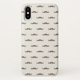 Moustache hipster pattern 3 iPhone x case