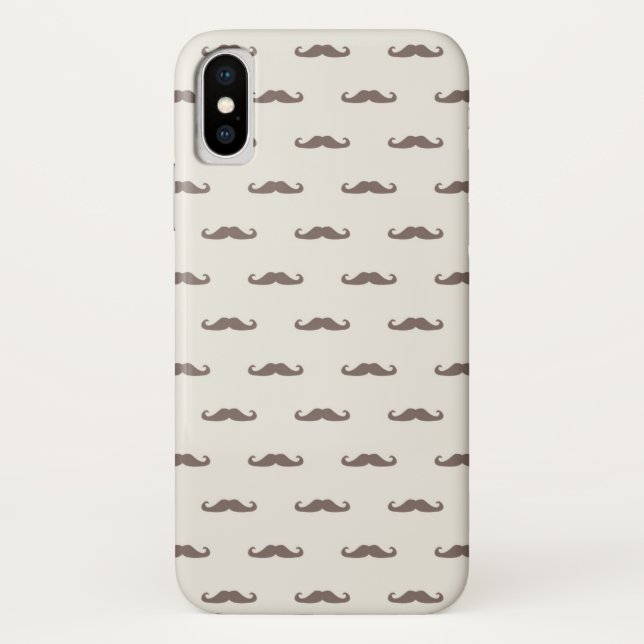 Moustache hipster pattern 3 Case-Mate iPhone case (Back)