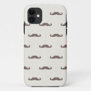 Moustache hipster pattern 3 iPhone 11 case