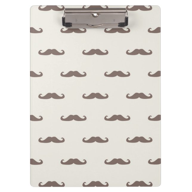 Moustache hipster pattern 3 clipboard (Front)
