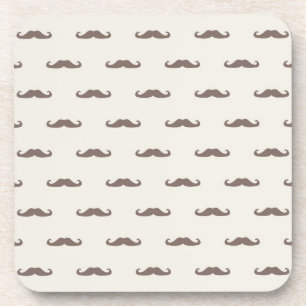 Moustache hipster pattern 3 coaster