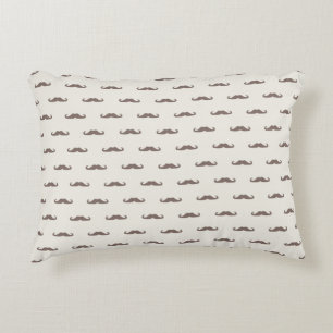 Moustache hipster pattern 3 decorative cushion