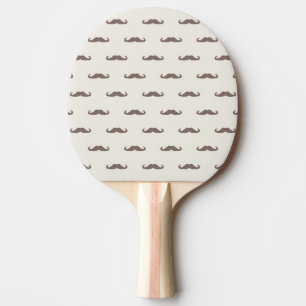 Moustache hipster pattern 3 ping pong paddle