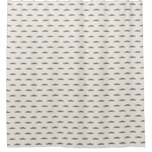 Moustache hipster pattern 3 shower curtain