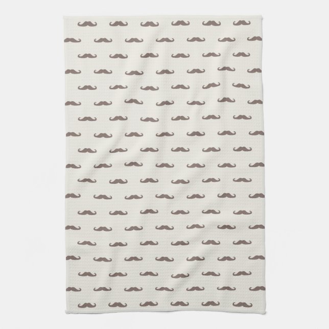 Moustache hipster pattern 3 tea towel (Vertical)