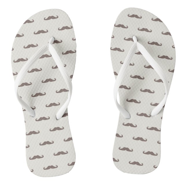 Moustache hipster pattern 3 thongs (Footbed)