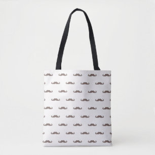 Moustache hipster pattern 3 tote bag