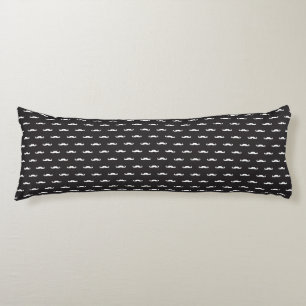 Moustache hipster pattern body cushion