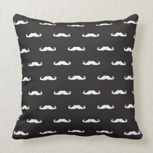 Moustache hipster pattern cushion