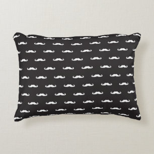 Moustache hipster pattern decorative cushion