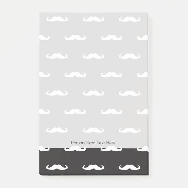 Moustache hipster pattern post-it notes (Front)