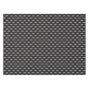 Moustache hipster pattern tablecloth