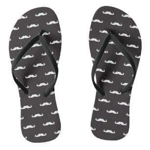 Moustache hipster pattern thongs
