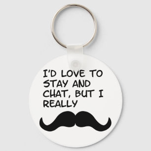 Moustache Humour Key Ring