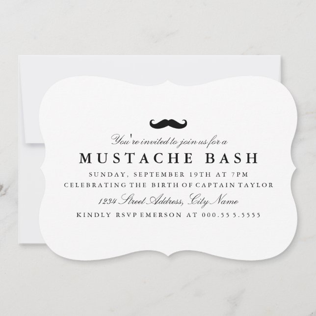Moustache Invitation (Back)