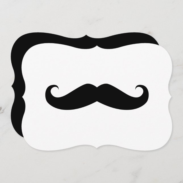 Moustache Invitation (Front/Back)
