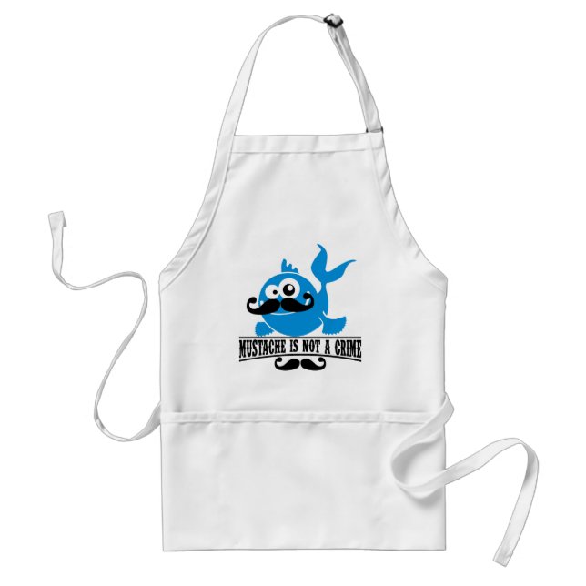 moustache is not a crime standard apron (Front)