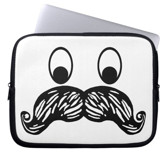 Moustache Laptop Sleeve (Front)
