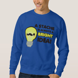 Moustache Lightbulb Sweatshirt