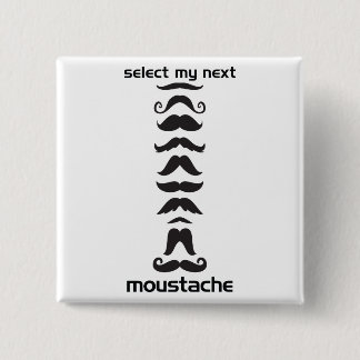 Moustache Line Up 15 Cm Square Badge