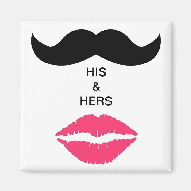 moustache & lips magnet (Front)