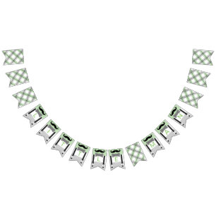 Moustache little man green grey baby boy shower bunting 