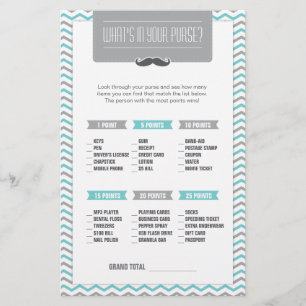 Moustache / Little Man What's in your Purse Game