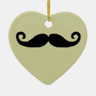 Moustache Love Ceramic Ornament
