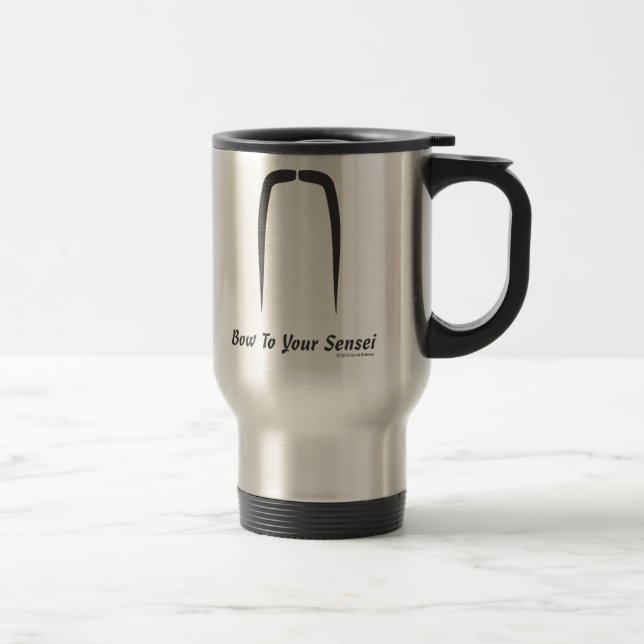 Moustache Madness: Fu Manchu Travel Mug (Right)