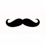 Moustache Magnet Standing Photo Sculpture<br><div class="desc">Moustache Shaped Magnet</div>