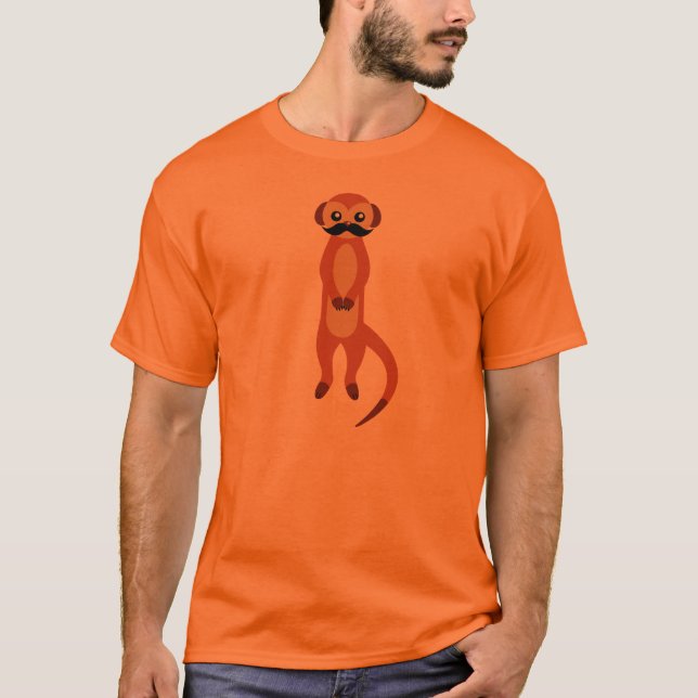 Moustache Meerkat T-Shirt (Front)