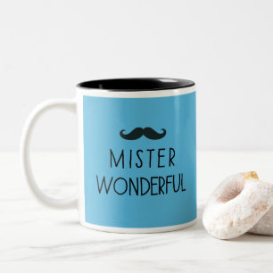 Moustache Mister Wonderful Two-Tone Coffee Mug